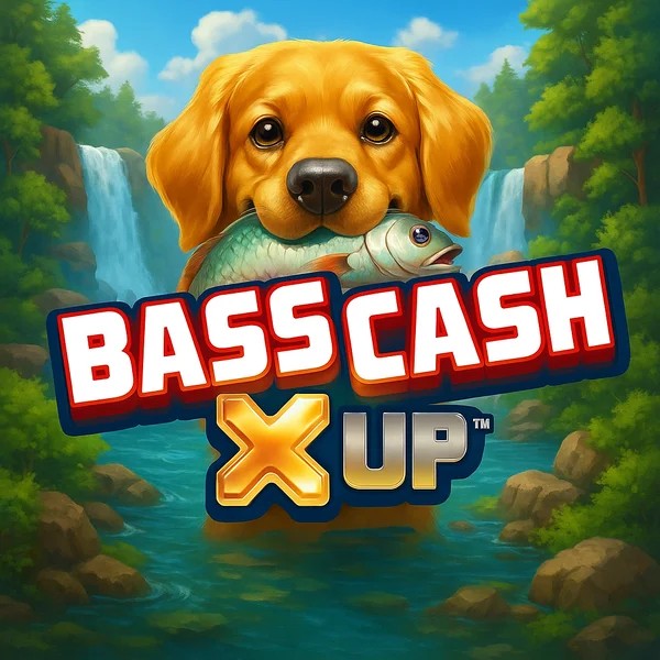 Bass Cash X UP logo – Slots by Alchemy Gaming at Spinbara Casino