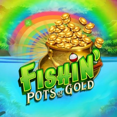 Fishin Pots Of Gold online game logo by Gameburger Studios on sspinbara.com