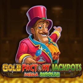 Gold Factory Jackpots Mega Moolah game by Aurum Signature Studios – logo hosted on Spinbara Casino