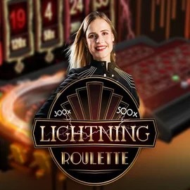 Lightning Roulette game by Evolution – logo hosted on Spinbara Casino