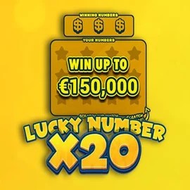 Lottery logo of Lucky Number x20 from Hacksaw Gaming at Spinbara Casino