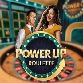 Official Live Casino logo: PowerUP Roulette by Pragmatic Play at Spinbara Casino