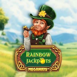 Rainbow Jackpots Megaways logo by Red Tiger Gaming at Spinbara Casino